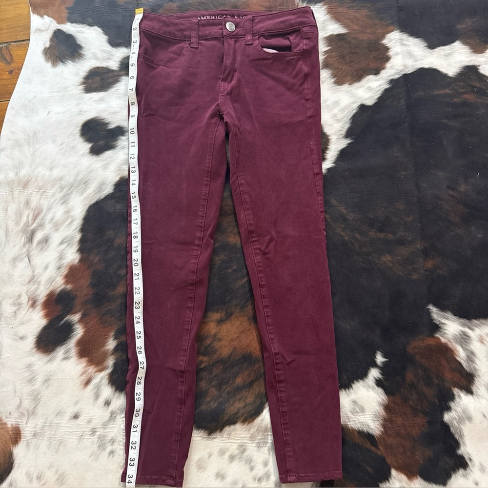 American Eagle Outfitters Maroon Super Stretch Pants